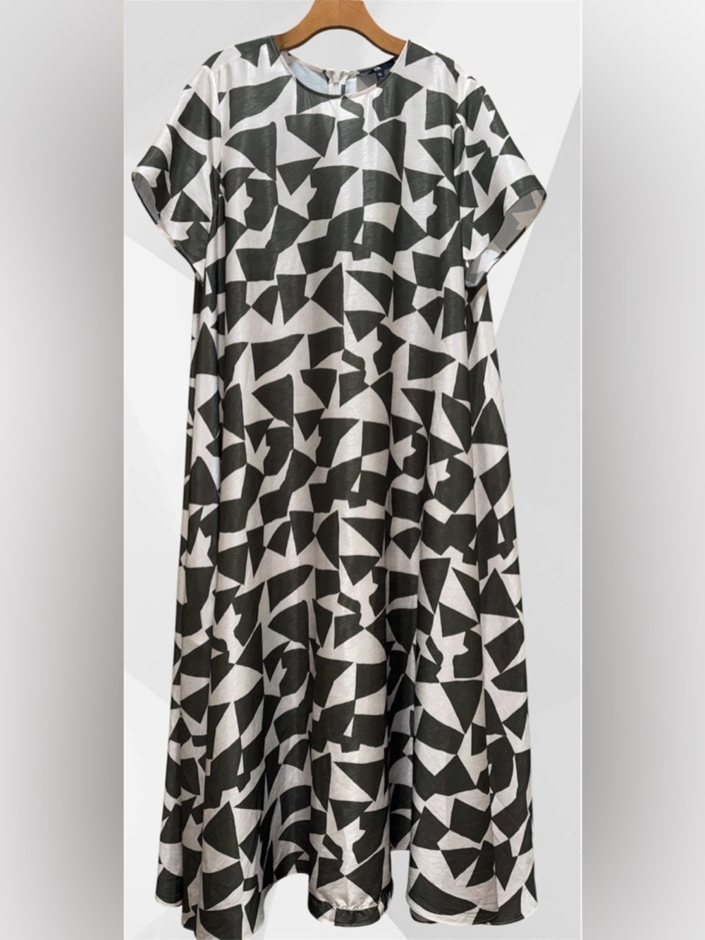 Banana Republic Green Geo Aurelia Crepe Maxi Dress size XL Tall